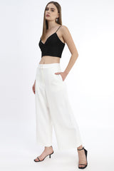 V-Neck Crop Top with Back Hook and Eye Closure