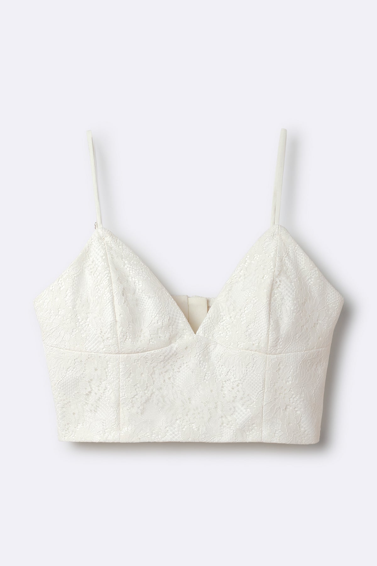 V-Neck Crop Top with Back Hook and Eye Closure
