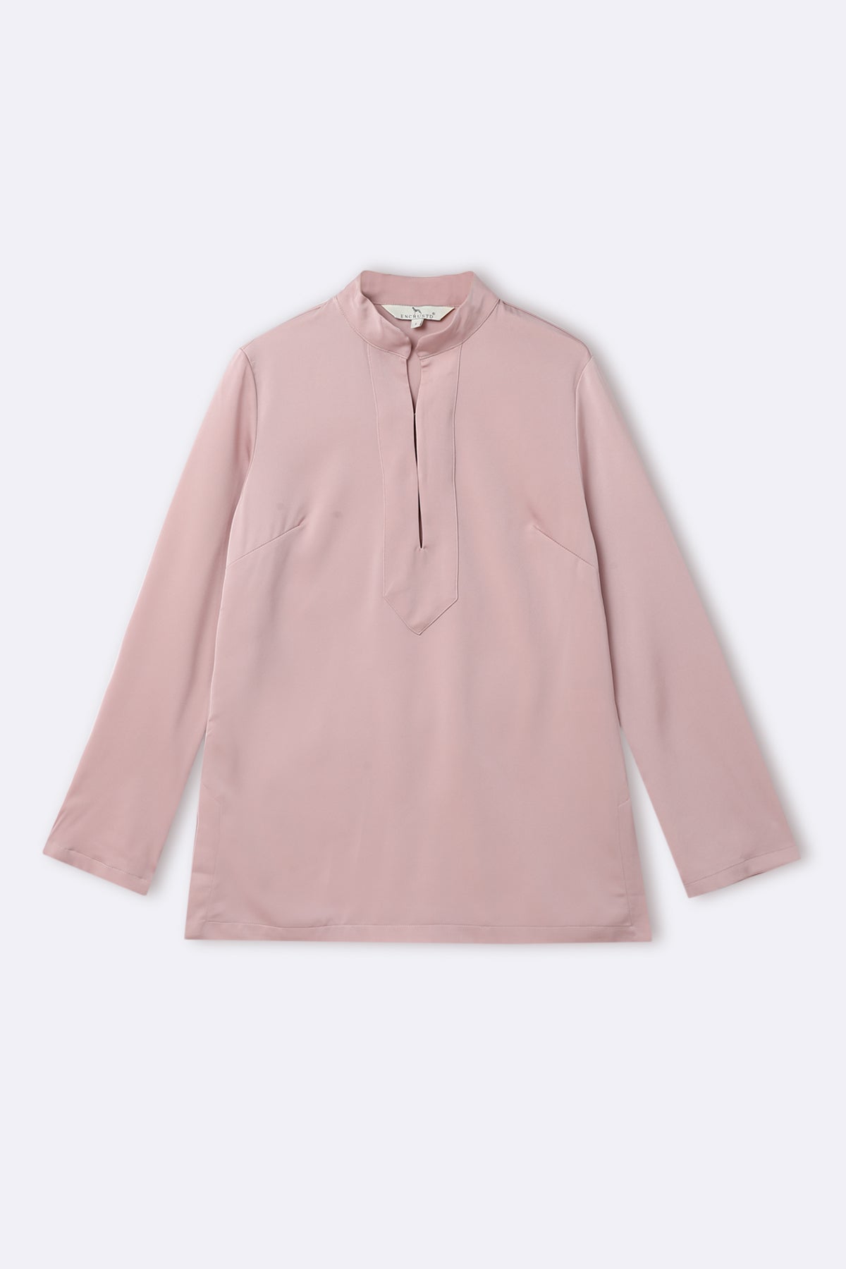 Classic long top with chinese collar in long sleeves