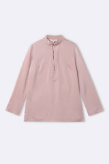 Classic long top with chinese collar in long sleeves