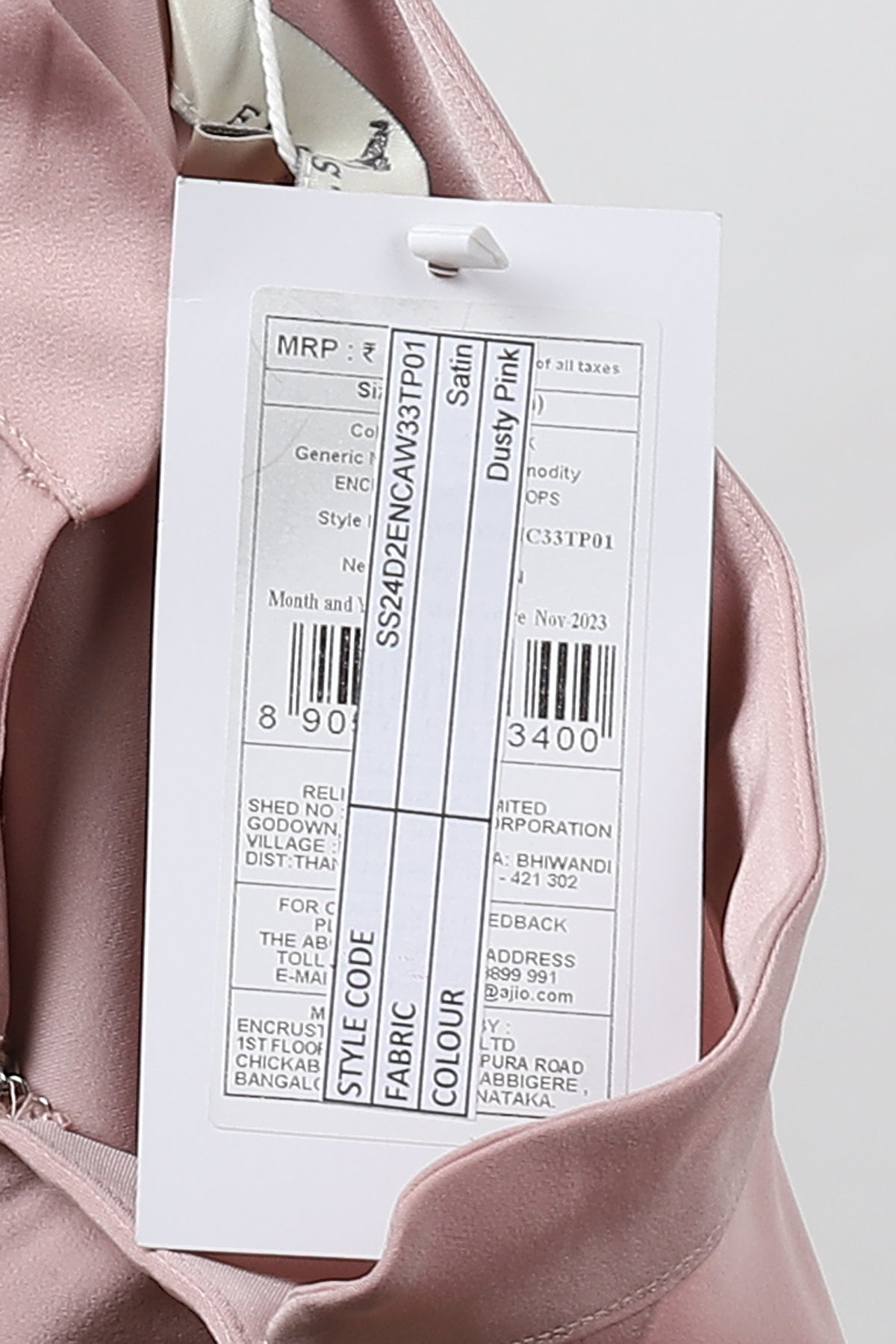 Classic long top with chinese collar in long sleeves