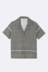 Notched Collar short sleeve shirt
