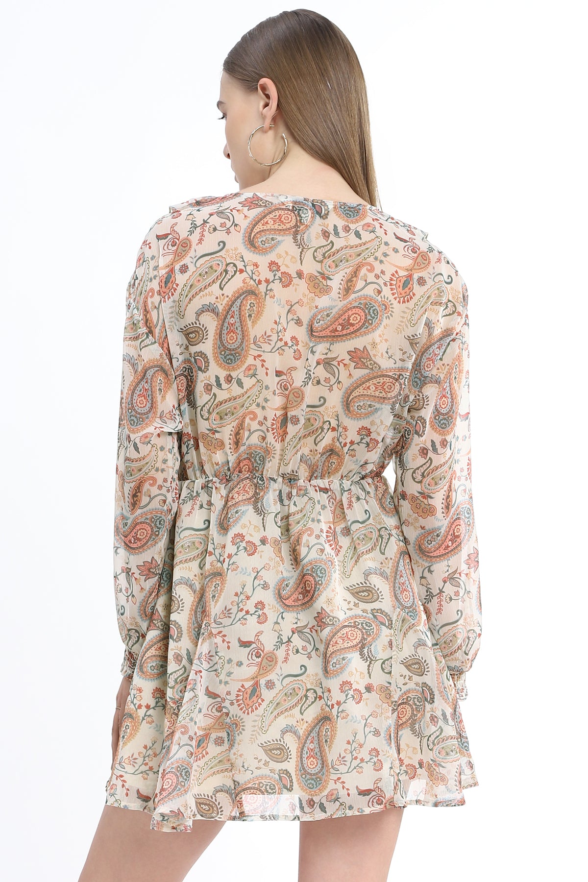 Ankle Length dress with gathered detail at the straps