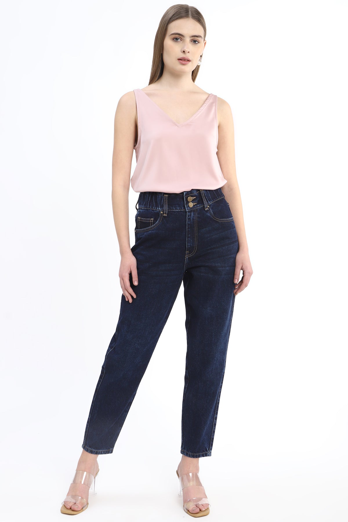 Classic Dark Wash Mom Fit Jean